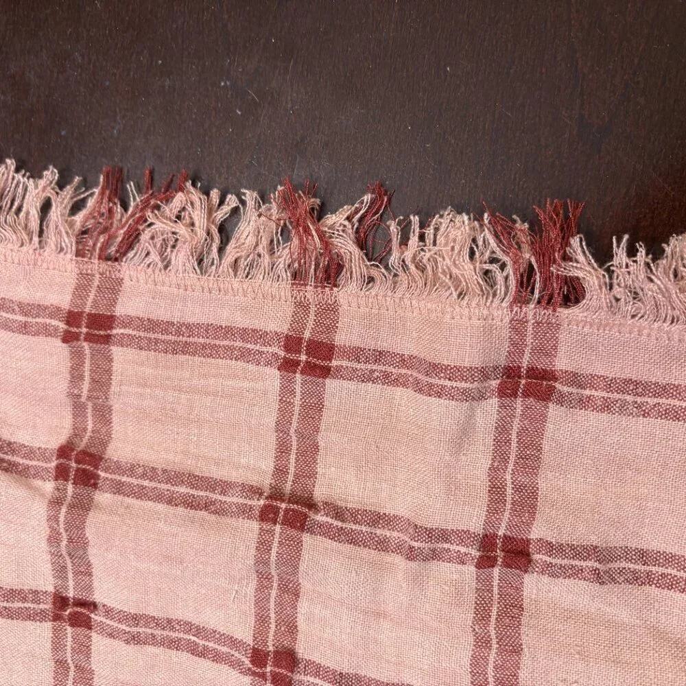 Anthropologie Fringe Placemats New Set of 2 Linen 16x14